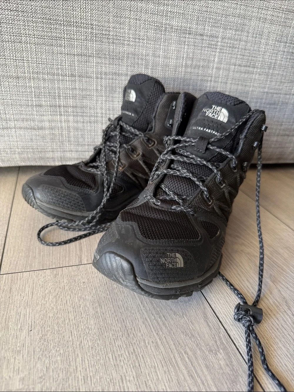 The North Face Black Trail Mid-Cut Hiking Shoes Goretex